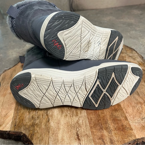 Ryka Women's Aubonne Faux Fur Charcoal Bungee Laces Winter Trail Hiking Boots 8M - Picture 8 of 11